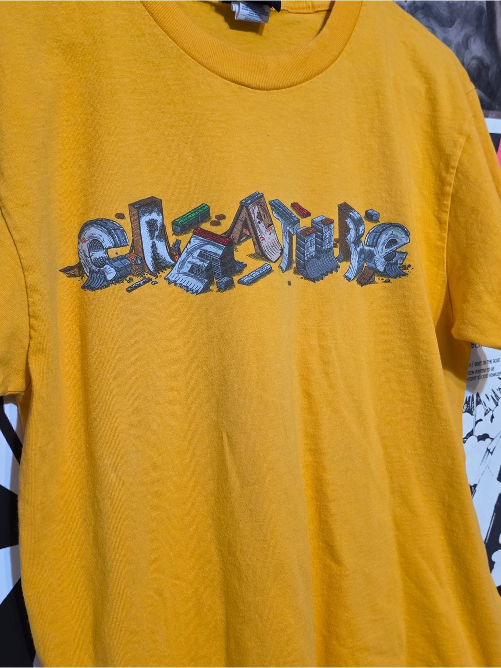 Y2k skate style creature shirt